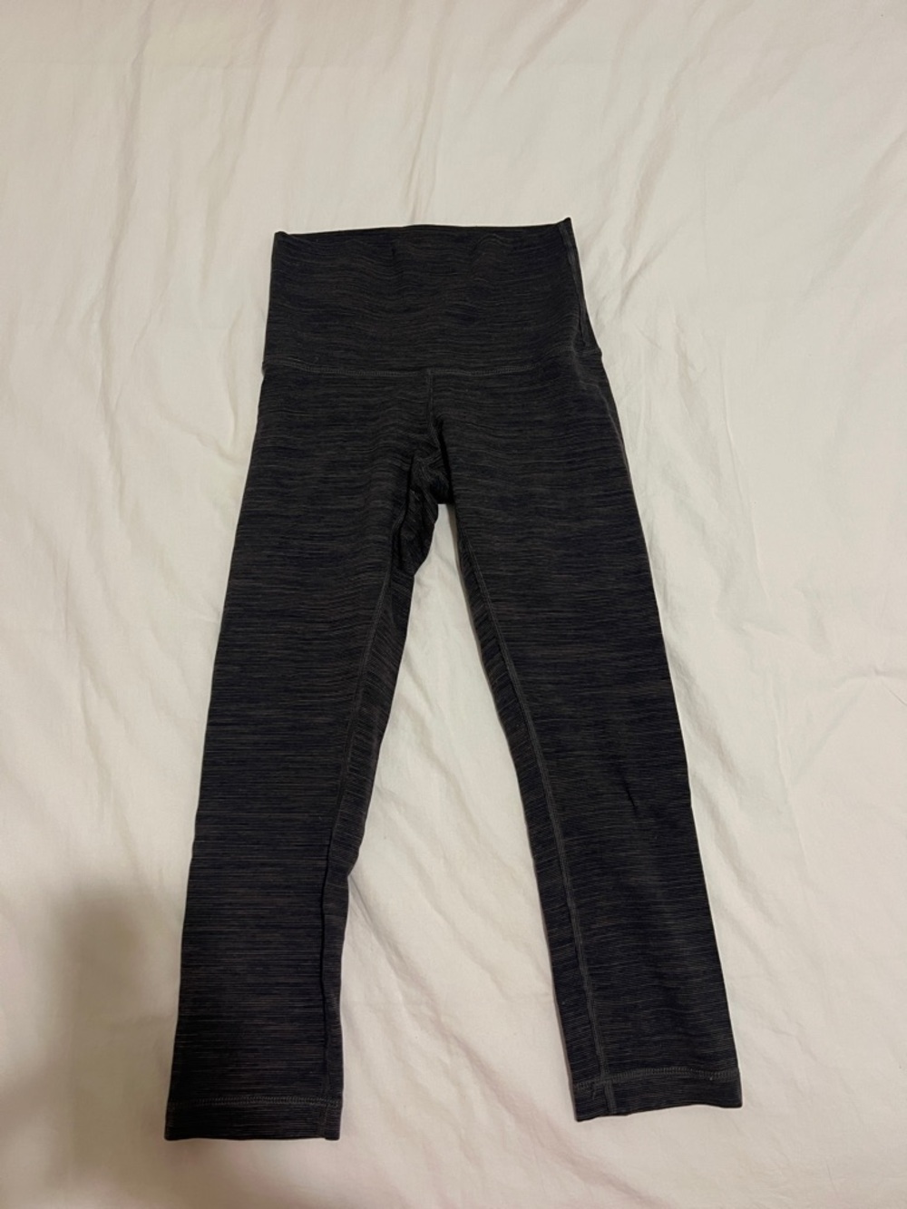 lululemon athletica Black Heather High-Waist Cropped Leggings